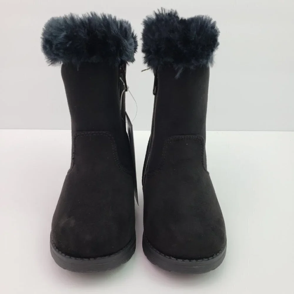 NEW Cat & Jack Leah Toddler Girls Size 5 Black Winter Snow Boots